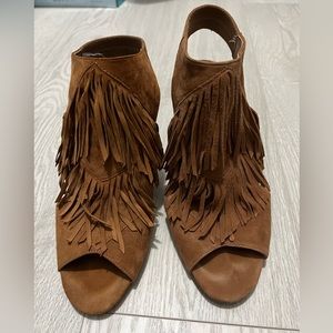Sam Edelman Brown Suede Fringe Heels